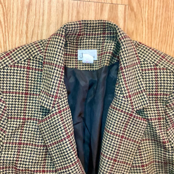 Vintage Other - Vintage Justin B. Jones Striped Houndstooth Wool Blazer Sports Coat